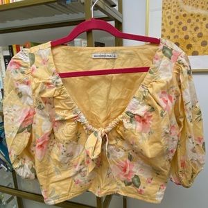 Abercrombie and Fitch floral crop top